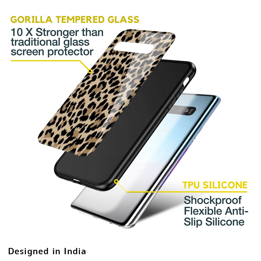 Leopard Seamless Glass Case For Samsung Galaxy F41