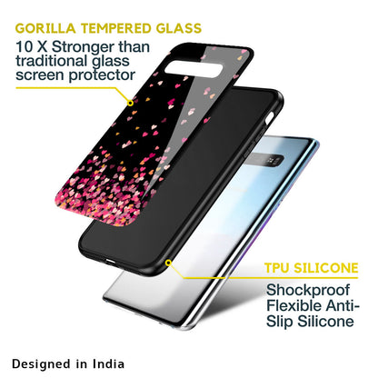 Heart Rain Fall Glass Case For Samsung Galaxy A50