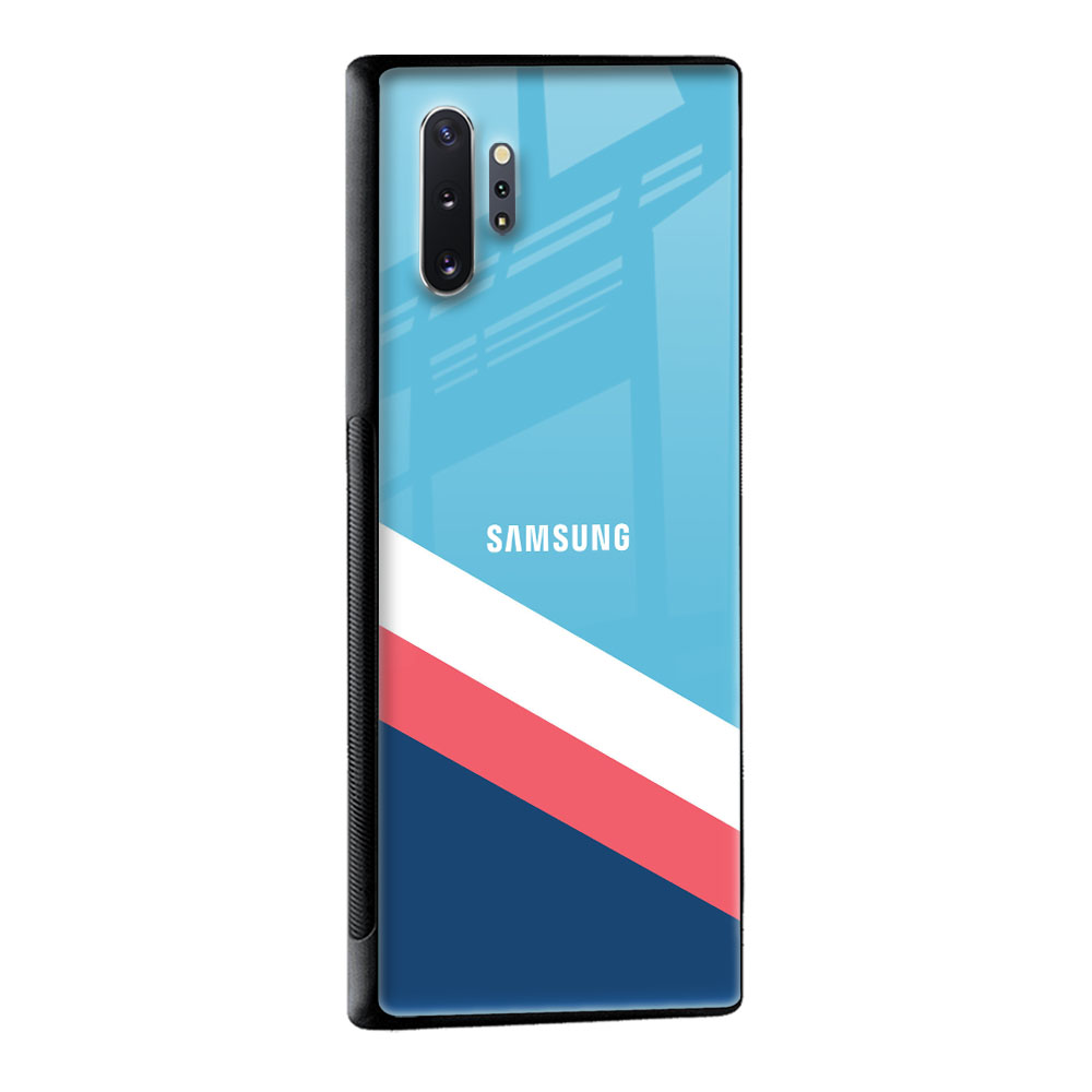 Pink & White Stripes Glass Case For Samsung Galaxy M13 5G