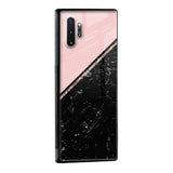 Marble Texture Pink Glass Case For Samsung Galaxy M13 5G