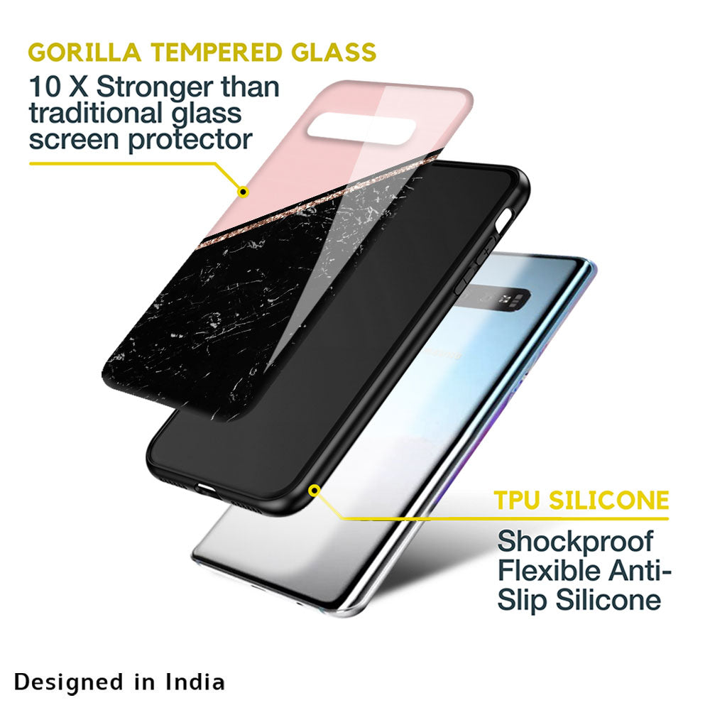 Marble Texture Pink Glass Case For Samsung Galaxy A33 5G