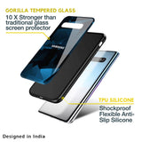 Polygonal Blue Box Glass Case For Samsung Galaxy M13 5G