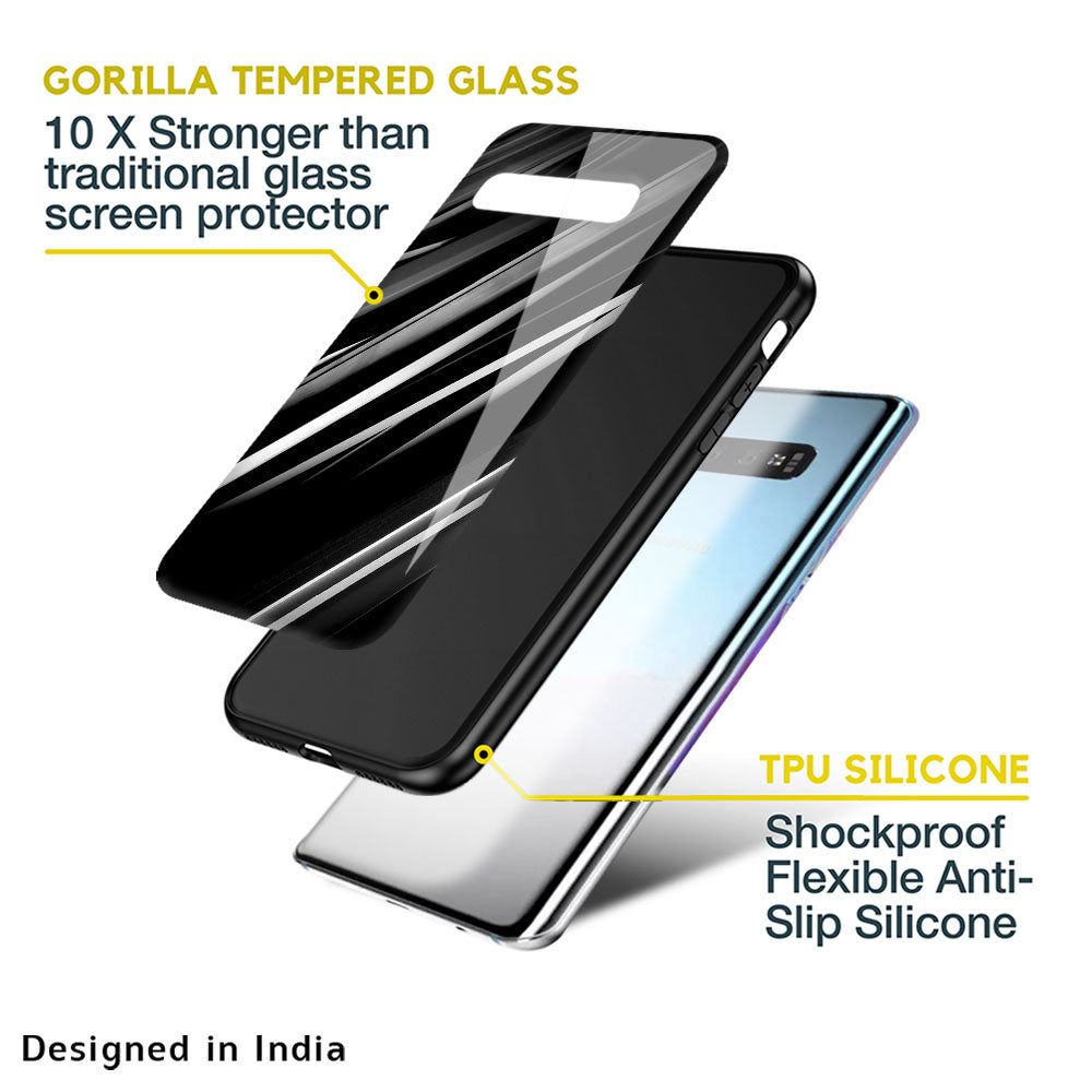 Black & Grey Gradient Glass Case For Samsung Galaxy A33 5G