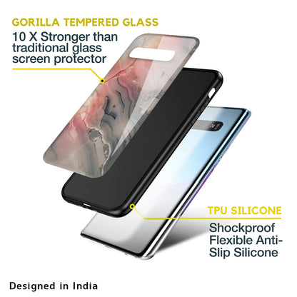 Pink And Grey Marble Glass Case For Samsung Galaxy S10