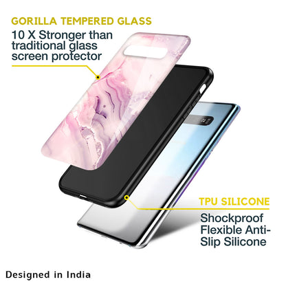 Diamond Pink Gradient Glass Case For Samsung Galaxy M13