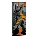 Camouflage Orange Glass Case For Samsung Galaxy M13
