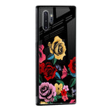 Floral Decorative Glass Case For Samsung Galaxy A03s