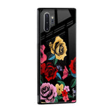 Floral Decorative Glass Case For Samsung Galaxy A50