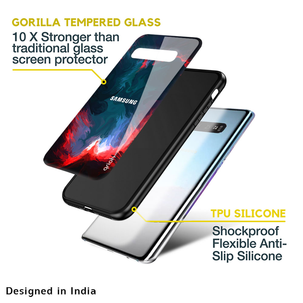 Brush Art Glass Case For Samsung Galaxy M13