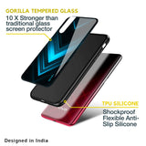 Vertical Blue Arrow Glass Case For Vivo V15 Pro