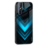 Vertical Blue Arrow Glass Case For Vivo V23 Pro 5G