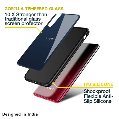 Overshadow Blue Glass Case For Vivo V25 Pro