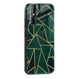 Abstract Green Glass Case For Vivo V25
