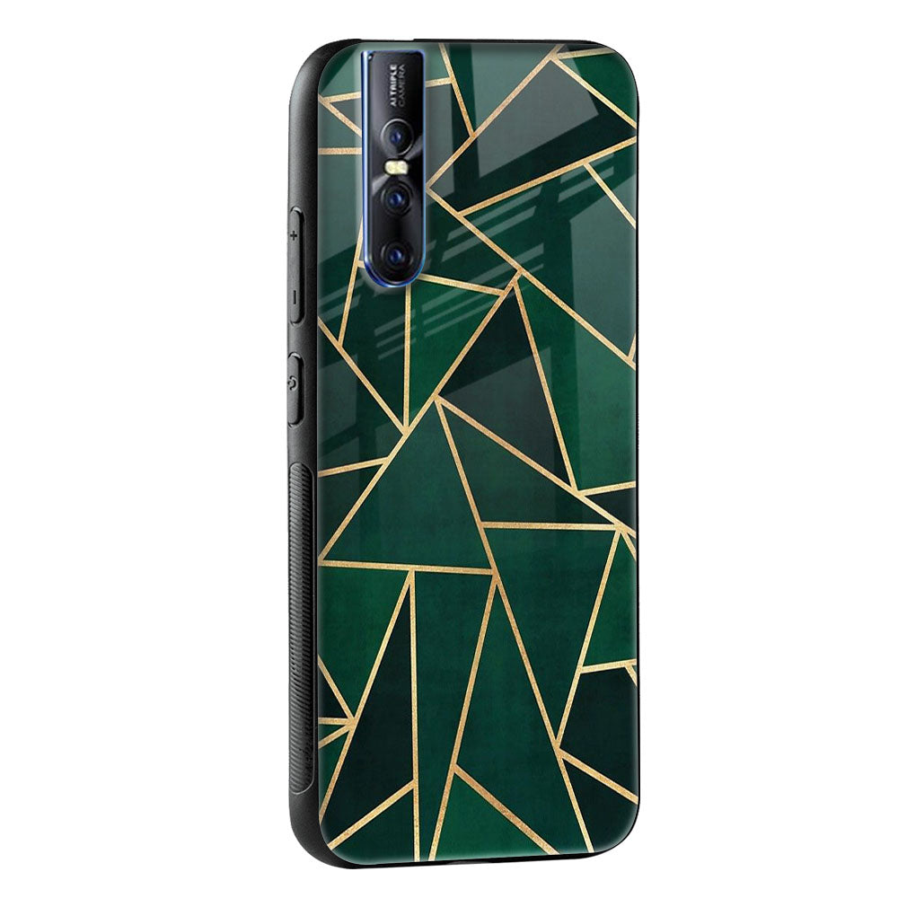 Abstract Green Glass Case For Vivo V23 Pro 5G