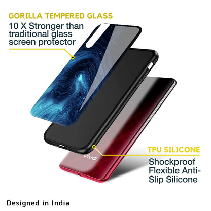 Dazzling Ocean Gradient Glass Case For Vivo V23 Pro 5G