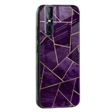 Geometric Purple Glass Case For Vivo V15 Pro