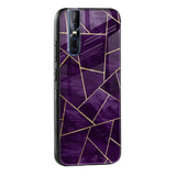 Geometric Purple Glass Case For Vivo V25