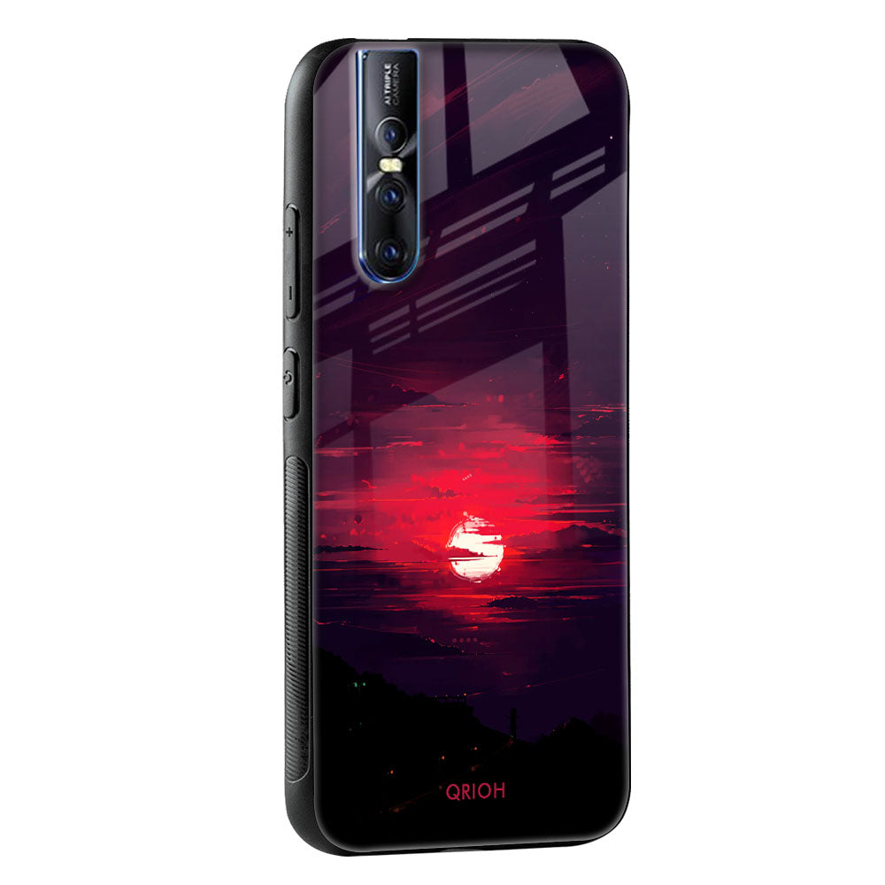 Morning Red Sky Glass Case For Vivo X50 Pro