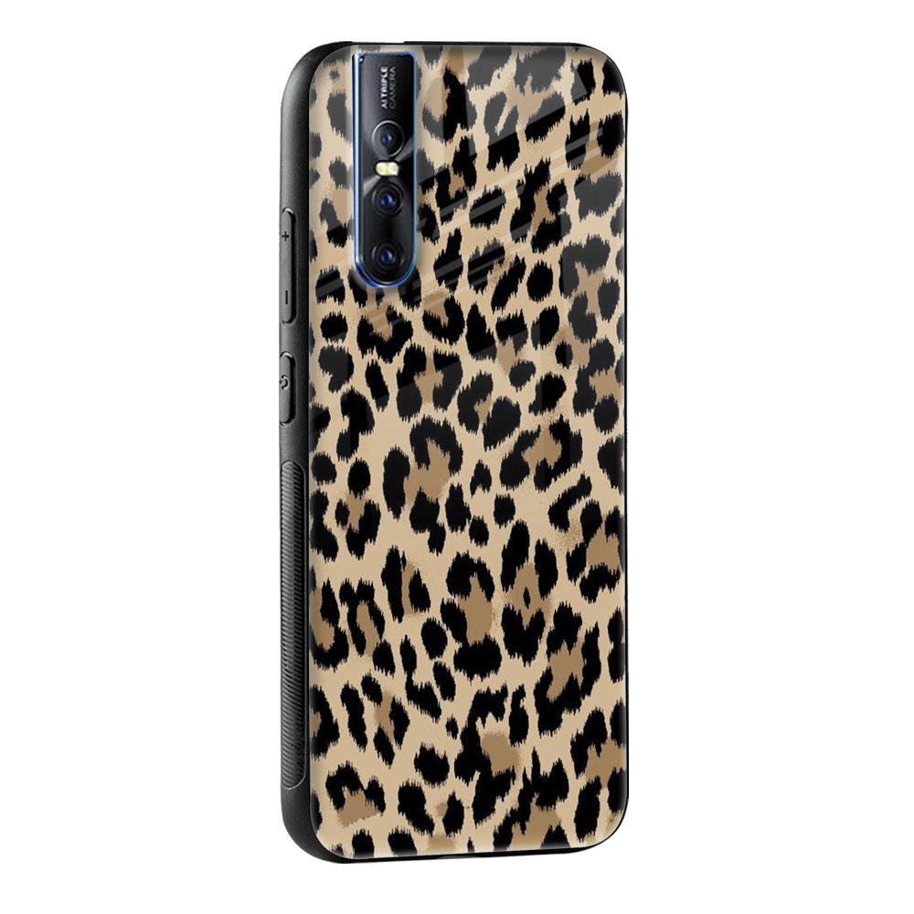Leopard Seamless Glass Case For Vivo T1 5G