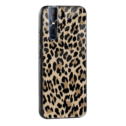 Leopard Seamless Glass Case For Vivo T1 5G