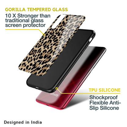 Leopard Seamless Glass Case For Vivo X50 Pro