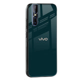 Hunter Green Glass Case For Vivo V21e