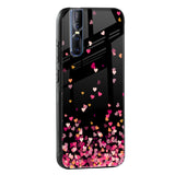 Heart Rain Fall Glass Case For Vivo V23 Pro 5G