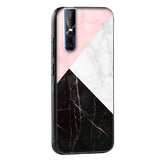 Marble Collage Art Glass Case For Vivo V15 Pro