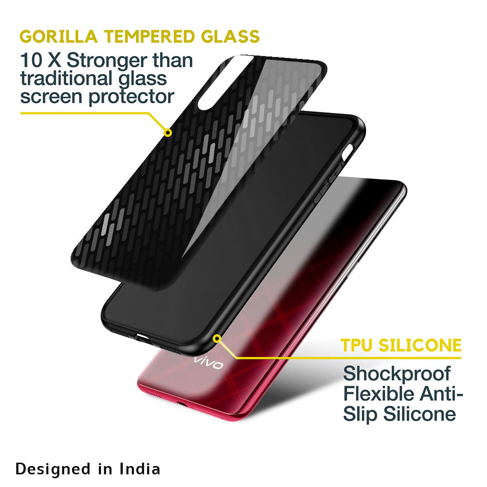 Dark Abstract Pattern Glass Case For Vivo X50 Pro