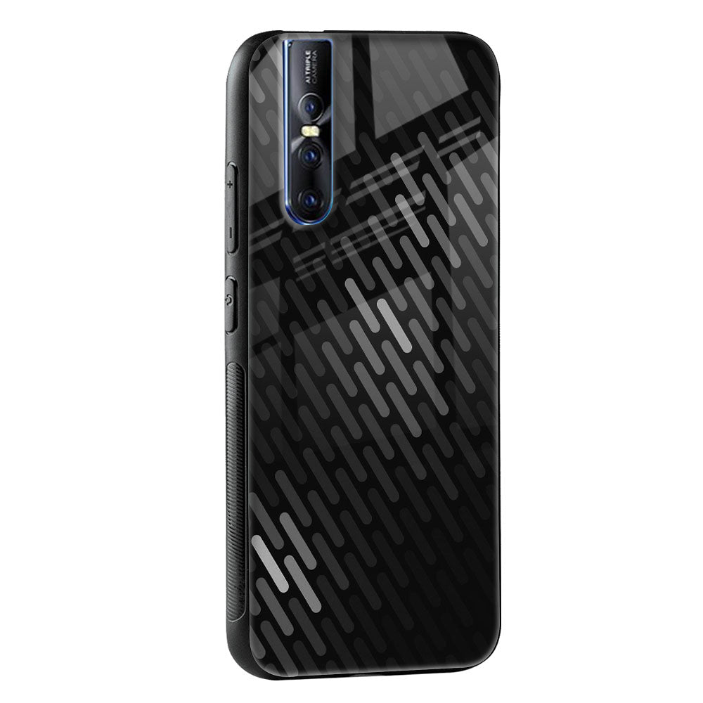 Dark Abstract Pattern Glass Case For Vivo X50 Pro