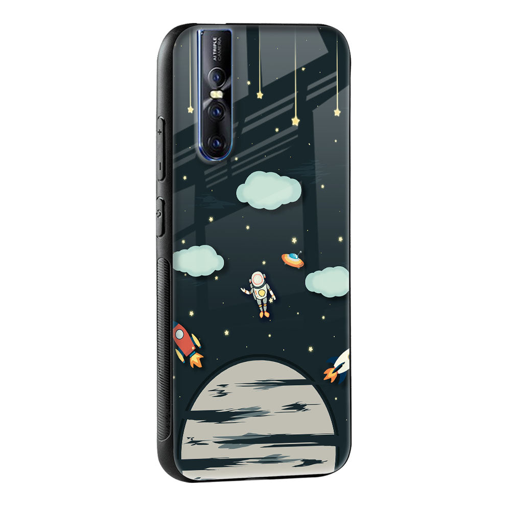 Astronaut Dream Glass Case For Vivo Y22