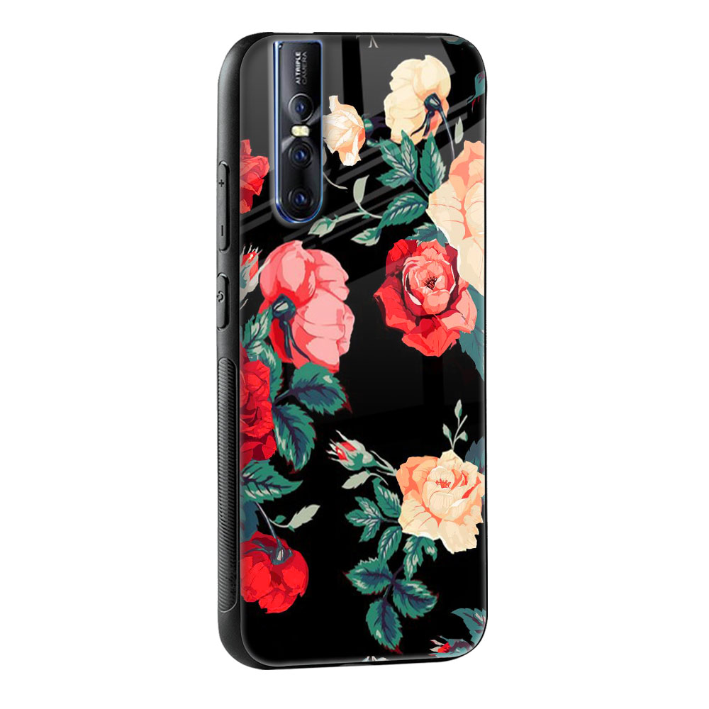 Floral Bunch Glass Case For Vivo Y22