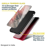 Pink And Grey Marble Glass Case For Vivo V25