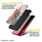 Pink And Grey Marble Glass Case For Vivo V15 Pro