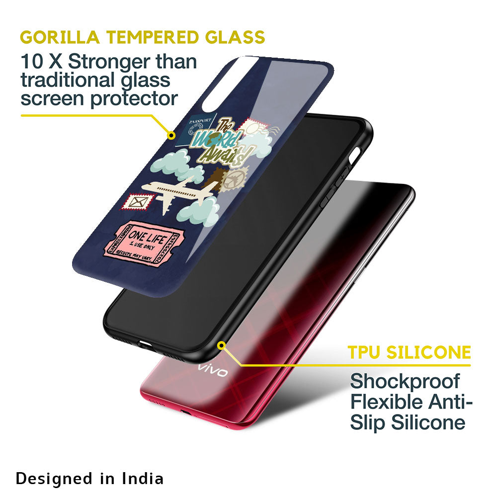 Tour The World Glass Case For Vivo V15 Pro