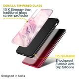 Diamond Pink Gradient Glass Case For Vivo V25