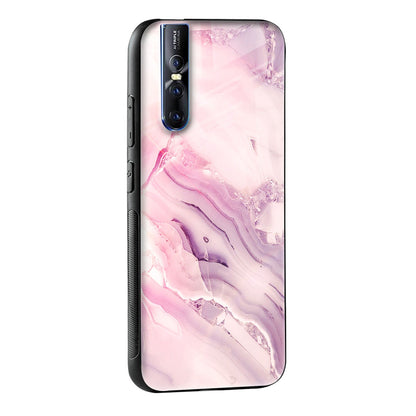 Diamond Pink Gradient Glass Case For Vivo Y22