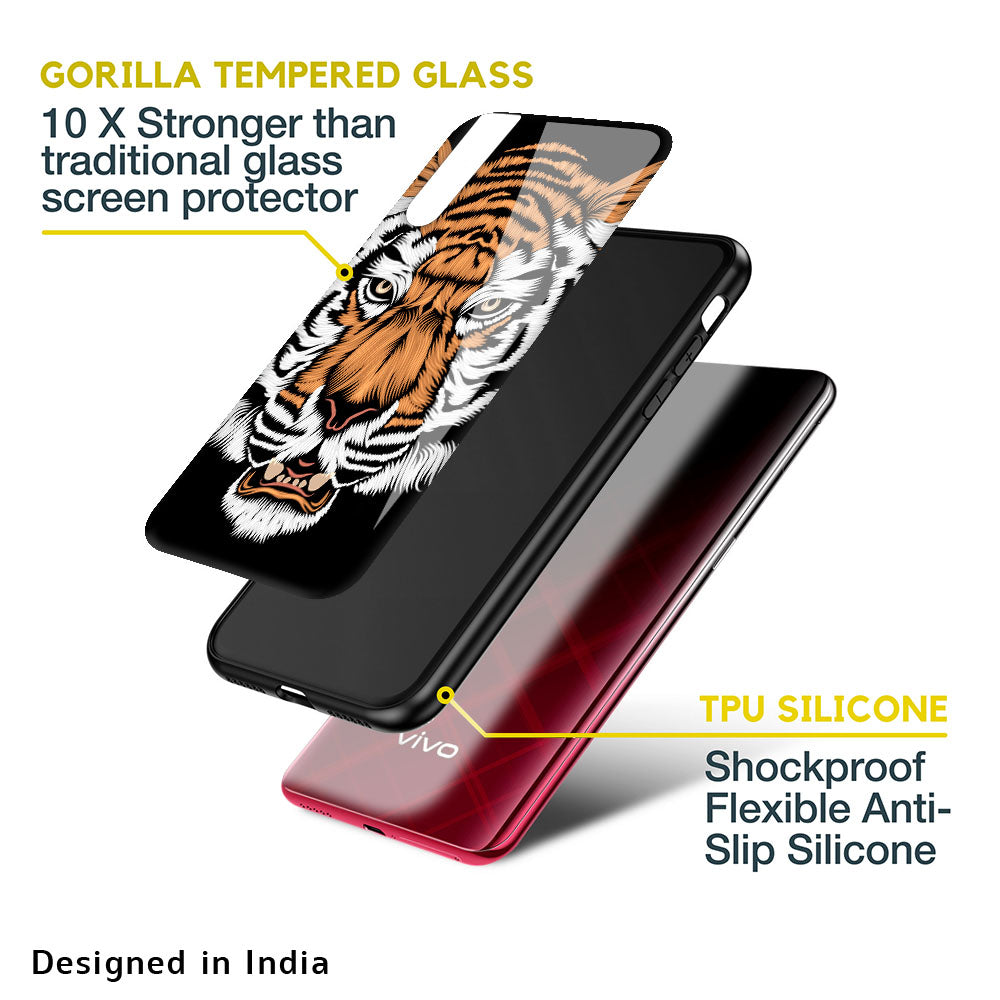 Angry Tiger Glass Case For Vivo V23 Pro 5G