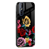 Floral Decorative Glass Case For Vivo V15 Pro