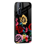 Floral Decorative Glass Case For Vivo V25 Pro