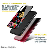 Floral Decorative Glass Case For Vivo V25 Pro