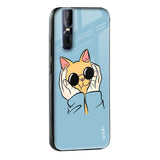 Adorable Cute Kitty Glass Case For Vivo V25