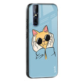 Adorable Cute Kitty Glass Case For Vivo V15 Pro