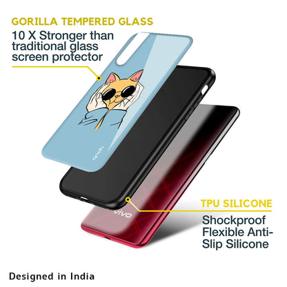 Adorable Cute Kitty Glass Case For Vivo V15 Pro