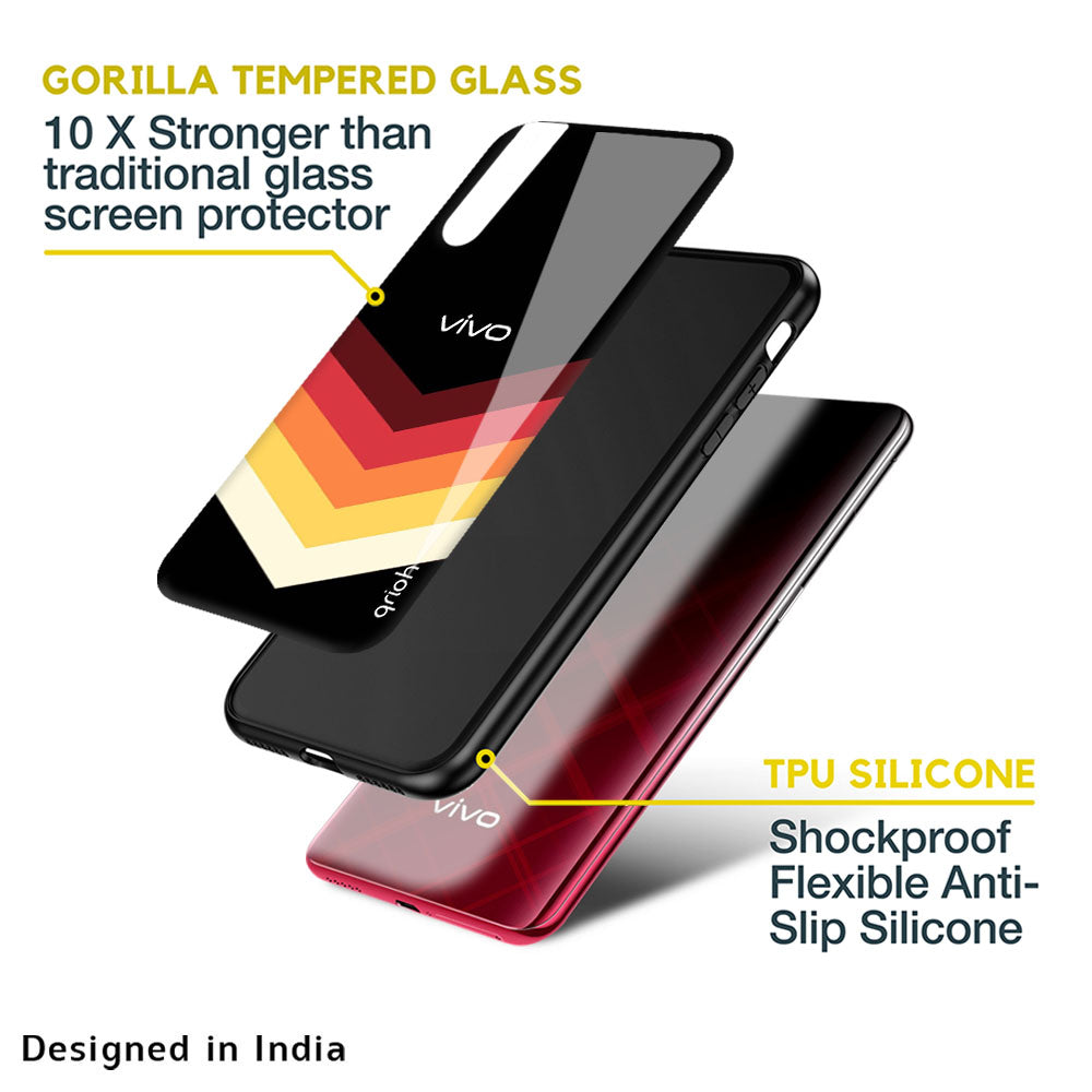 Abstract Arrow Pattern Glass Case For iQOO 11