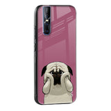 Funny Pug Face Glass Case For Vivo V25