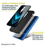Vertical Blue Arrow Glass Case For Redmi Note 10 Pro Max