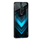Vertical Blue Arrow Glass Case For Redmi Note 10 Pro Max