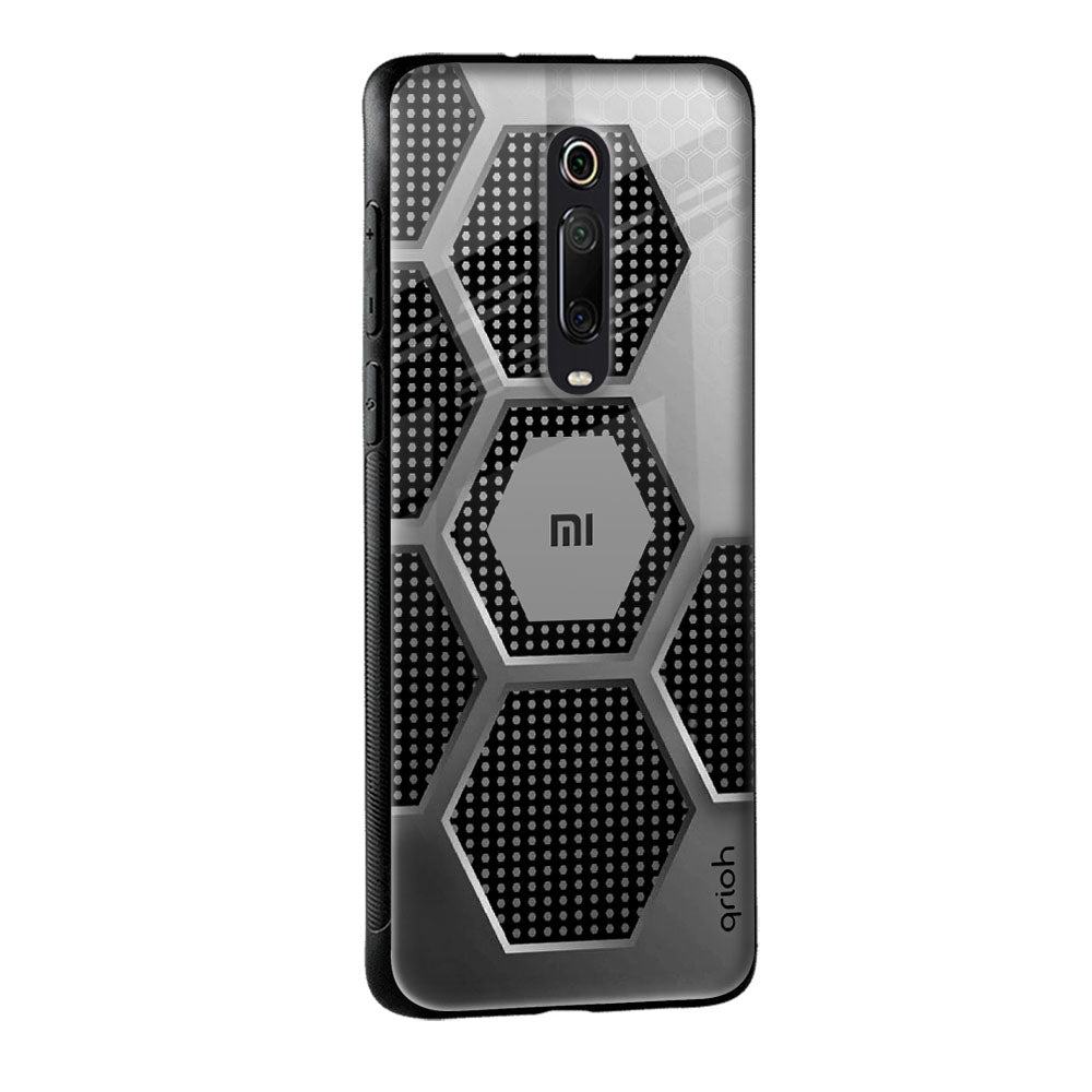 Hexagon Style Glass Case For Redmi Note 10 Pro Max