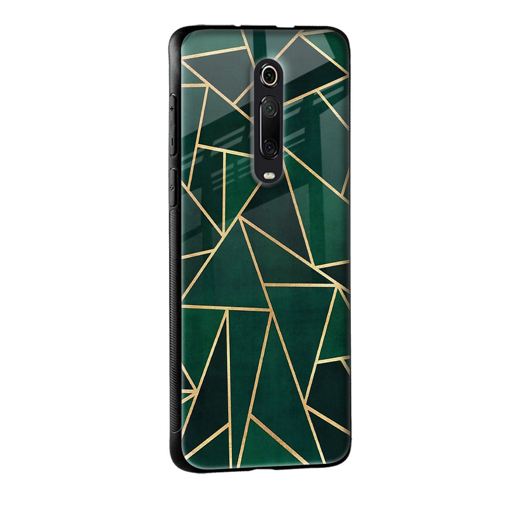Abstract Green Glass Case For Mi Redmi Note 10 Pro